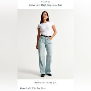 Abercrombie- Curve Love High Rise Loose Jean